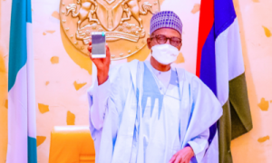 President Buhari Receives first-Ever Made-In-Nigeria Mobile Phone